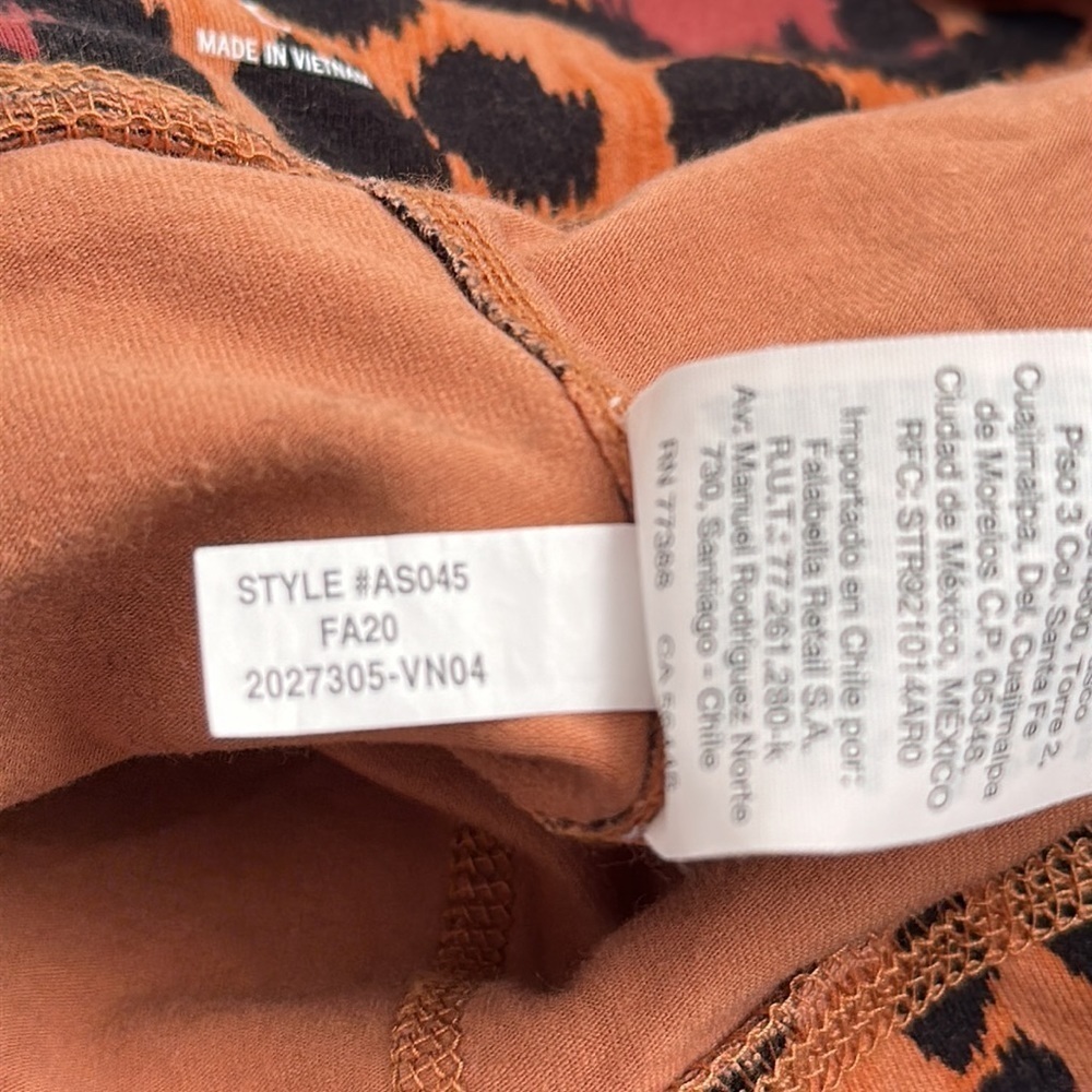 J Crew Weekend black brown orange Leopard 7/8 High Rise Leggings - Picture 13 of 14